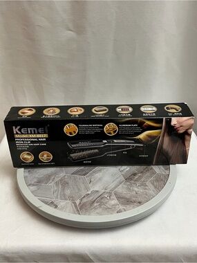 Kemei KM-8817 Professional Hair Straightener Flat Iron LCD Tourmaline 230C